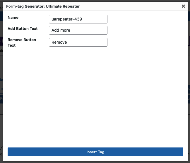 Repeater Field for Contact Form 7