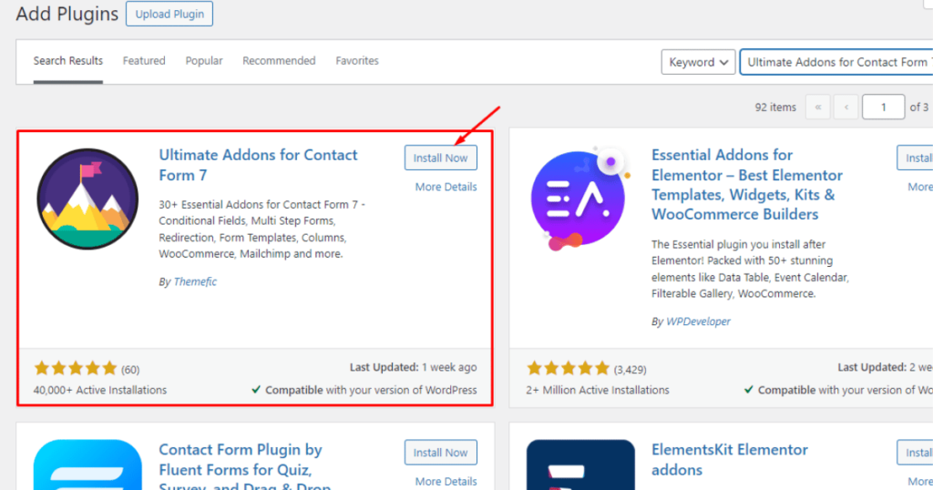 Install Ultimate Addons For Contact Form 7