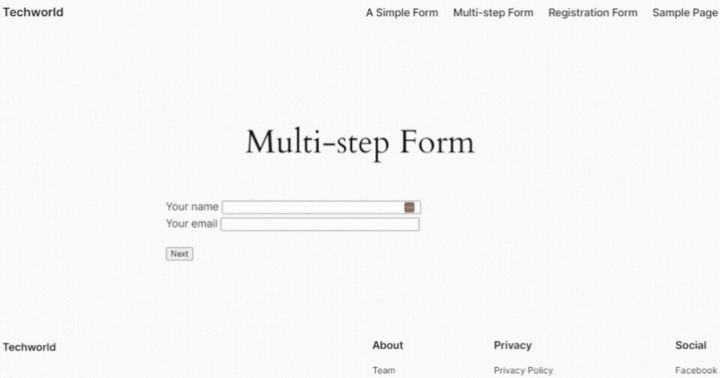 Multi-step Form in action