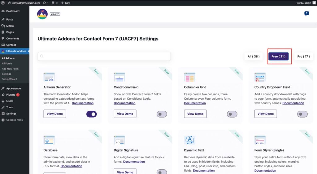 Contact form 7 save to database