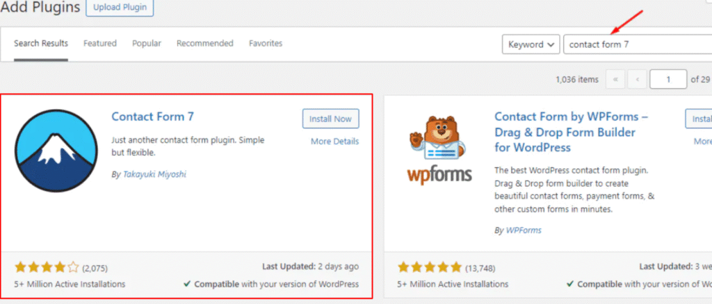 install contact form 7