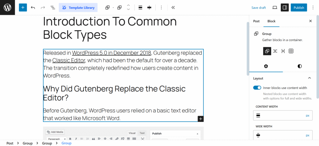 how to use gutenberg block editor